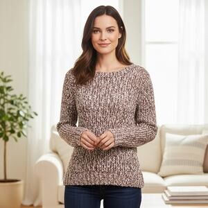 80s Vintage Women's Country Craft Chunky Knit Pull Over Sweater Small Multicolor